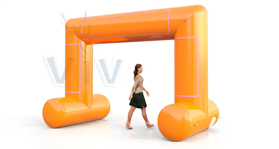 Rectangular Self - standing gate 4 m commercial promotional inflatable gate