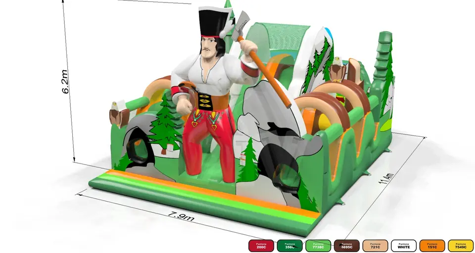 Birgand's Adrenaline commercial inflatable obstacle course