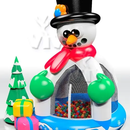 Ballpool Snowman - Collection Winter commercial inflatable bounce